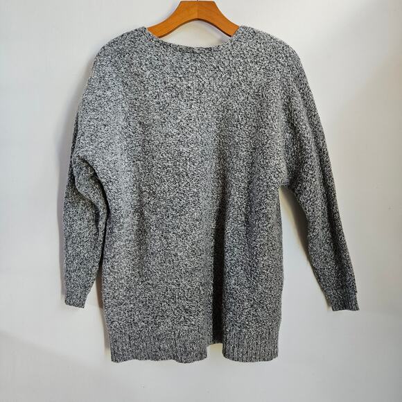 Express Gray Wool Blend Sweater Cardigan Size S Casual Minimalist Professional - Picture 3 of 9